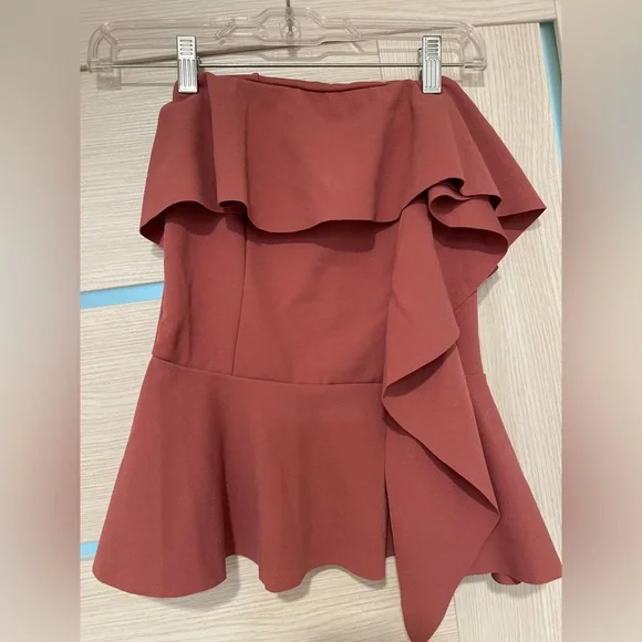 Asymmetric bandeau top off the shoulders - Picture 3 of 5